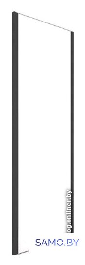 Душевая стенка Veconi 100x195 KP12B-100-01-C7 (стекло прозрачное/черный) - Изображение №1 — Интернет-магазин samo.by