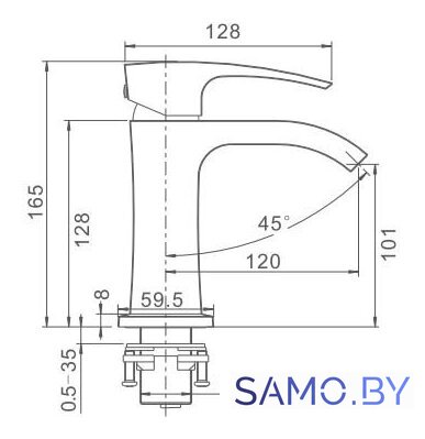 Смеситель Gappo G1007-6 - Изображение №2 — Интернет-магазин samo.by