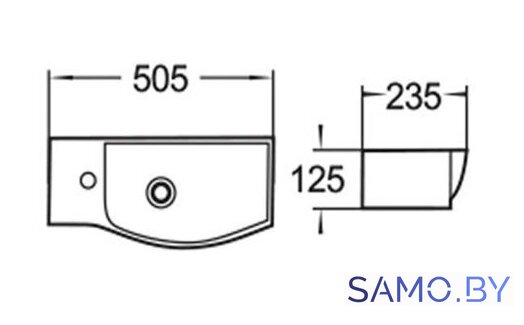 Умывальник WeltWasser AISBACH 7950 GL-WT L - Изображение №2 — Интернет-магазин samo.by