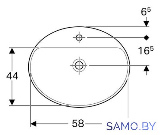 Умывальник Geberit Variform 500.726.01.2 - Изображение №2 — Интернет-магазин samo.by