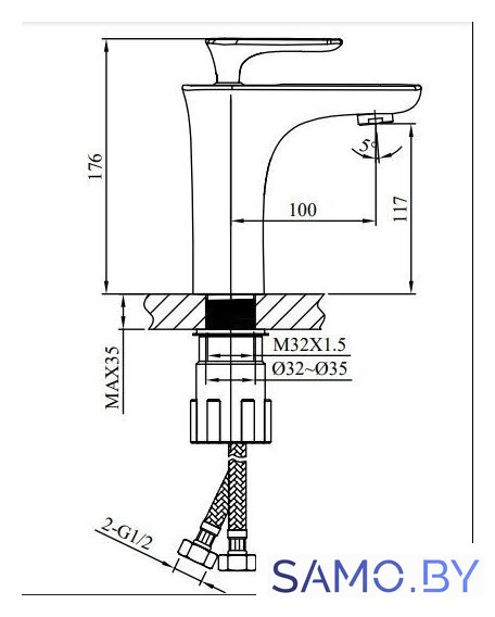 Смеситель Altrobagno Aperto 0109 Bi Cr - Изображение №9 — Интернет-магазин samo.by
