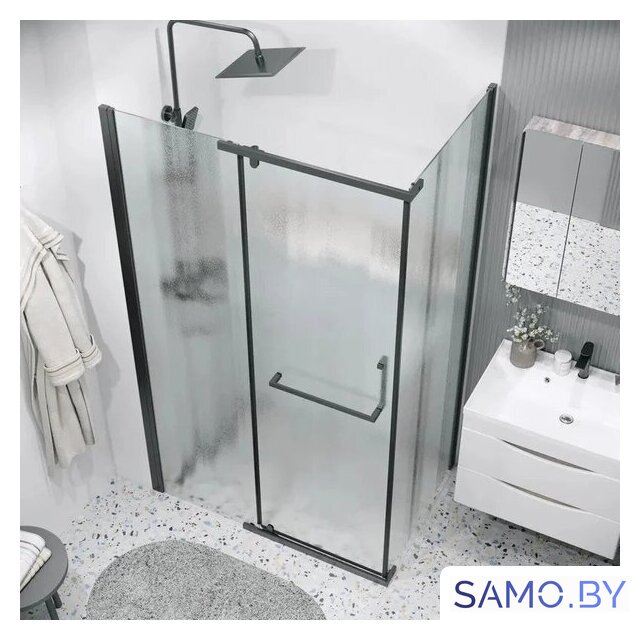 Душевая стенка Grossman Pragma 90x195 200.K33.03.90.10.02 (хром, стекло шиншилла) - Изображение №5 — Интернет-магазин samo.by