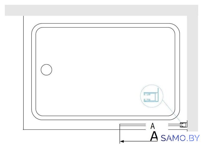 Стеклянная шторка для ванны RGW SC-056-8 400 35110562840-11 - Изображение №4 — Интернет-магазин samo.by