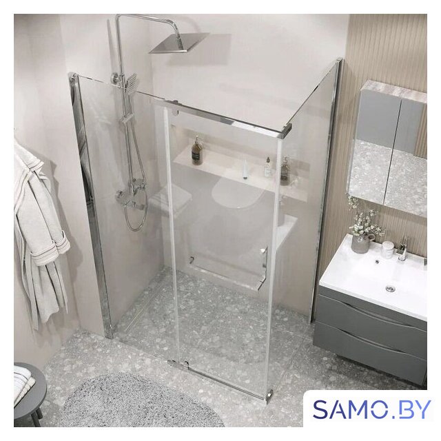 Душевой уголок Grossman Pragma 100x90x195 120.K33.03.1090.10.00 (хром/прозрачное стекло) - Изображение №10 — Интернет-магазин samo.by