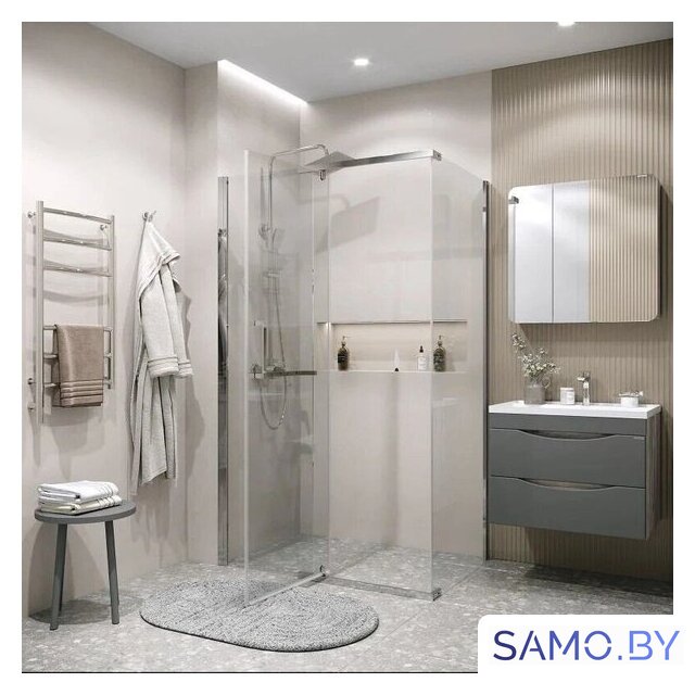 Душевой уголок Grossman Pragma 100x90x195 120.K33.03.1090.10.00 (хром/прозрачное стекло) - Изображение №9 — Интернет-магазин samo.by