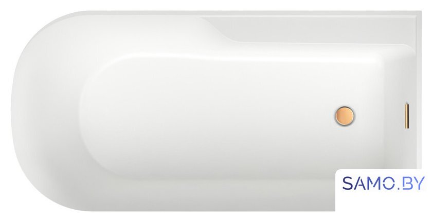 Ванна Wellsee Camellia 2.0 167x82 236202004 (отдельностоящая ванна (правая) белый глянец, экран, ножки, сифон-автомат золото) - Изображение №4 — Интернет-магазин samo.by