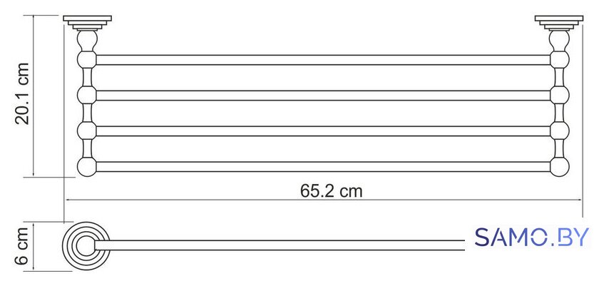 Полка для полотенца Wasserkraft Ammer K-7011 - Изображение №3 — Интернет-магазин samo.by
