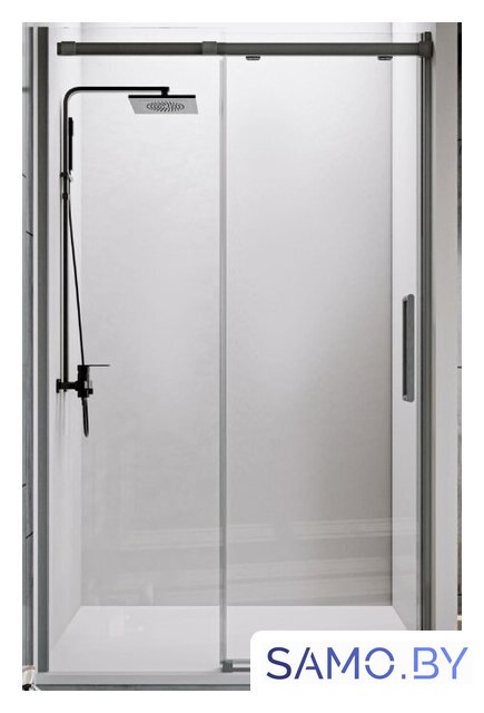 Душевая дверь Veconi 120x195 VN70GR-120-01-C4 (стекло прозрачное/брашированный графит) - Изображение №1 — Интернет-магазин samo.by