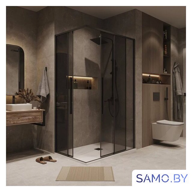 Душевой уголок Grossman Galaxy 120x70x195 300.K33.01.1270.21.10 (черный матовый/тонированное стекло) - Изображение №8 — Интернет-магазин samo.by
