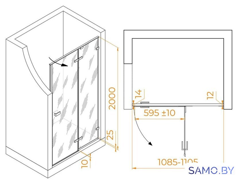 Душевая дверь RGW SV-004 353200411-21 - Изображение №4 — Интернет-магазин samo.by