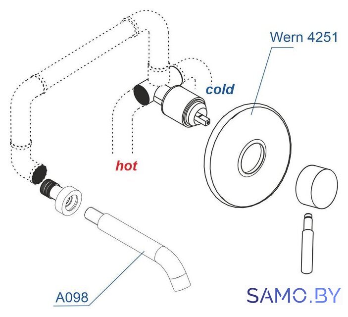 Комплект смесителей Wasserkraft A42583 - Изображение №2 — Интернет-магазин samo.by