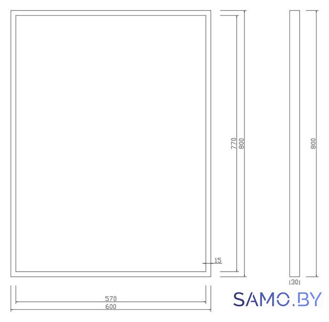  Roxen Зеркало Sigma 510210-60B 60x80 - Изображение №11 — Интернет-магазин samo.by