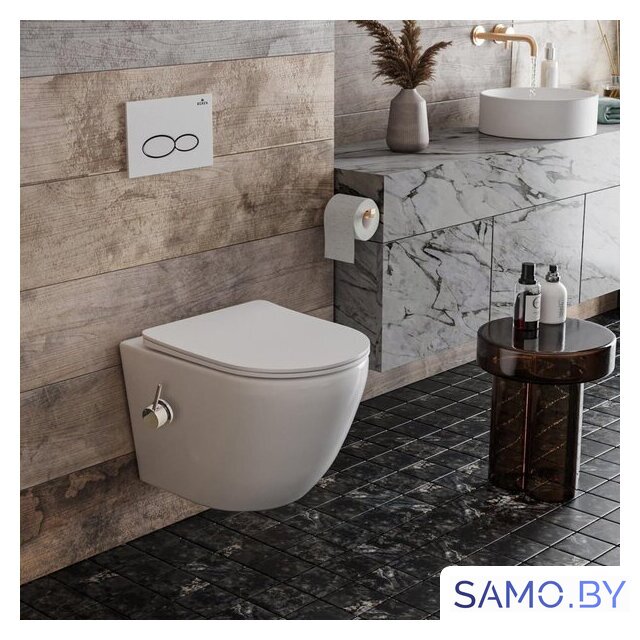 Унитаз подвесной Roxen Antares Bidet в комплекте с инсталляцией StounFix Dual Fresh 6 в 1 966280 (кнопка: бежевый) - Изображение №6 — Интернет-магазин samo.by