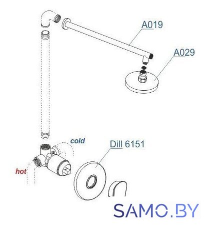 Душевая система  Wasserkraft A12629 - Изображение №3 — Интернет-магазин samo.by