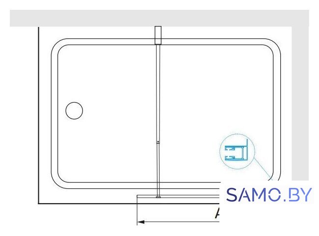 Стеклянная шторка для ванны RGW SC-051B 800 351105108-14 - Изображение №4 — Интернет-магазин samo.by