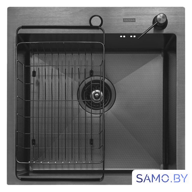 Кухонная мойка ARFEKA ECO AR мойка 500*500, коландер F, дозатор BLACK DECOR - Изображение №2 — Интернет-магазин samo.by