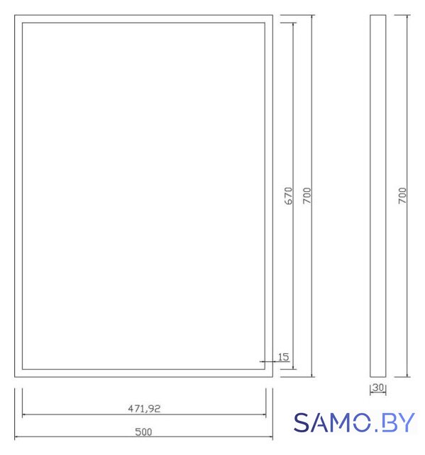  Roxen Зеркало Sigma 510210-50B 50x70 - Изображение №11 — Интернет-магазин samo.by