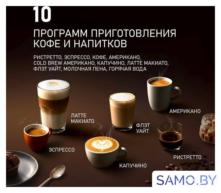 Кофемашина Weissgauff WCM-365 Automatic ColorTouch Cappuccino Nero - Изображение №21 — Интернет-магазин samo.by