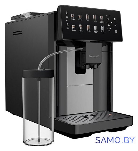 Кофемашина Weissgauff WCM-365 Automatic ColorTouch Cappuccino Nero - Изображение №2 — Интернет-магазин samo.by