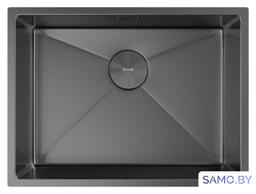 Кухонная мойка ZorG Zerox 59 U / IF PVD Gunblack - Изображение №3 — Интернет-магазин samo.by