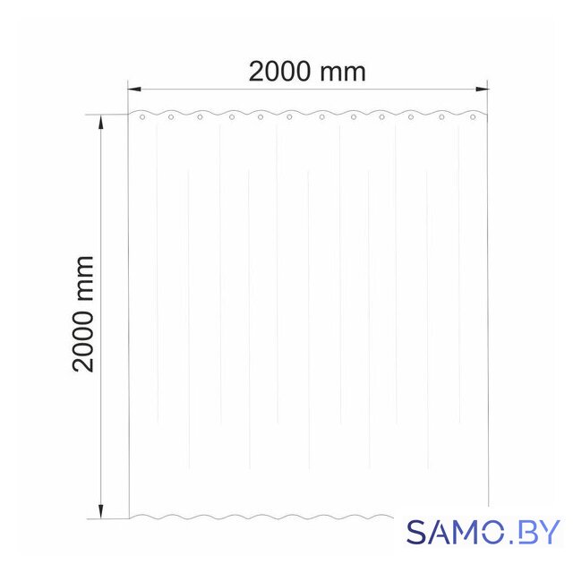 Шторка-занавеска для ванны Wasserkraft Aland SC-85102 - Изображение №3 — Интернет-магазин samo.by