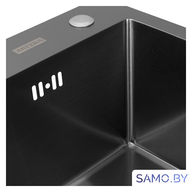 Кухонная мойка ARFEKA ECO AR мойка 500*500, коландер F, дозатор BLACK - Изображение №7 — Интернет-магазин samo.by