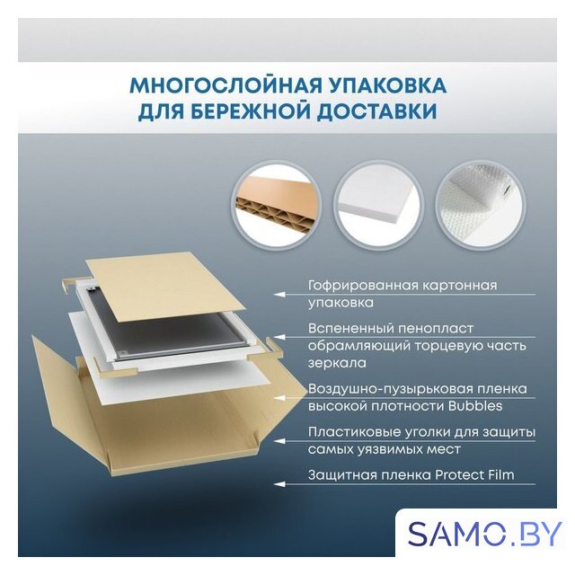  Roxen Зеркало Simon Long 510205-120GM 120x70 - Изображение №7 — Интернет-магазин samo.by