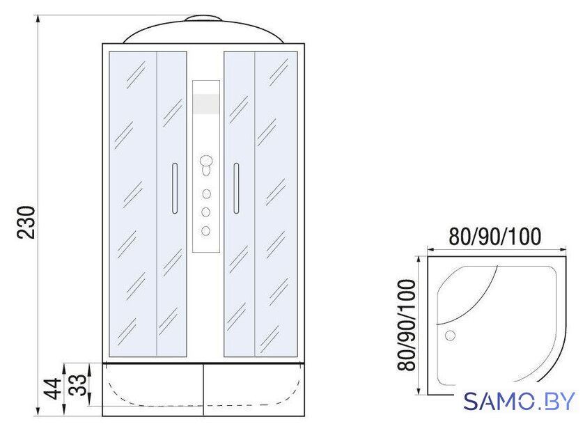 Душевая кабина River Dunay XL 80/43 MT - Изображение №18 — Интернет-магазин samo.by