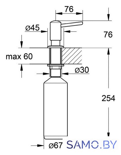 Дозатор для моющего средства Grohe Contemporary 40536000 (хром) - Изображение №3 — Интернет-магазин samo.by