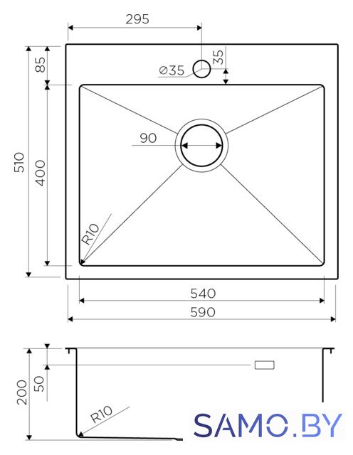 Кухонная мойка Omoikiri Akisame 59-GM - Изображение №2 — Интернет-магазин samo.by
