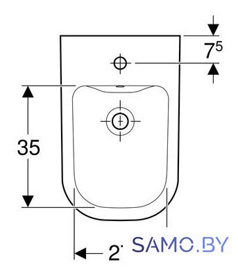 Биде Geberit Smyle 500.216.01.1 - Изображение №2 — Интернет-магазин samo.by