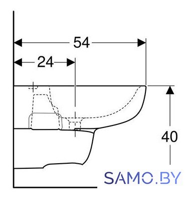 Биде Geberit Smyle 500.216.01.1 - Изображение №4 — Интернет-магазин samo.by