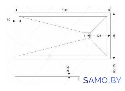 Душевой поддон RGW ST-0159G 150х90 - Изображение №4 — Интернет-магазин samo.by