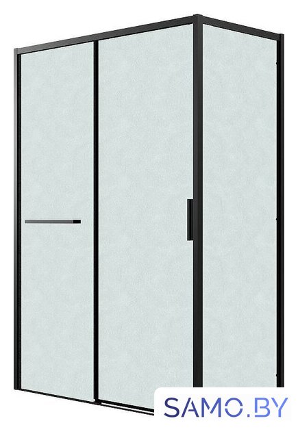Душевой уголок Grossman Style 120x90x195 120.K33.05.1290.21.02 (черный матовый/стекло шиншилла) - Изображение №1 — Интернет-магазин samo.by