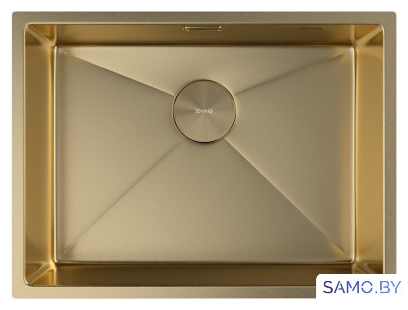 Кухонная мойка ZorG Zerox 59 U / IF PVD Gold - Изображение №3 — Интернет-магазин samo.by