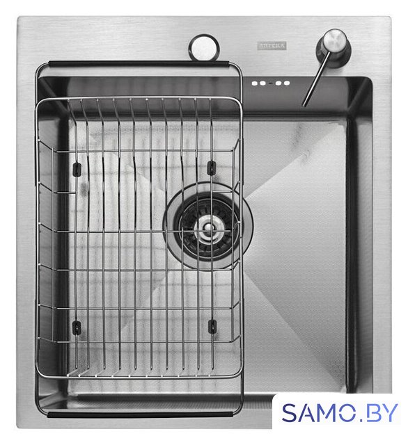 Кухонная мойка ARFEKA ECO AR мойка 450*500, коландер F, дозатор SATIN DECOR - Изображение №2 — Интернет-магазин samo.by