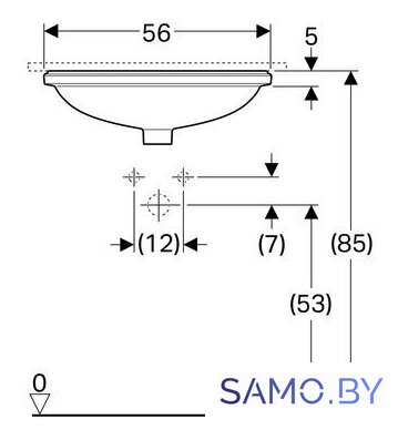 Умывальник Geberit VariForm 500.752.01.2 - Изображение №3 — Интернет-магазин samo.by