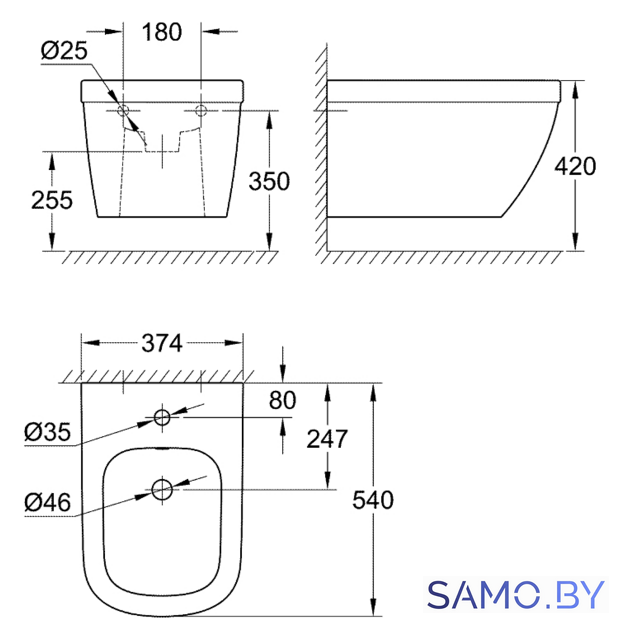 Биде Grohe Euro 39208000 - Изображение №2 — Интернет-магазин samo.by
