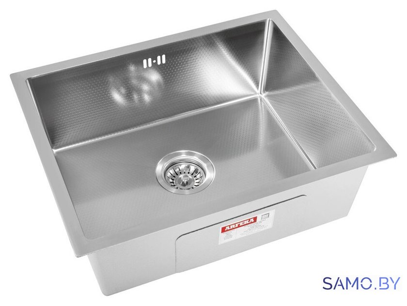 Кухонная мойка ARFEKA ECO AR 550*450 SATIN DECOR - Изображение №2 — Интернет-магазин samo.by