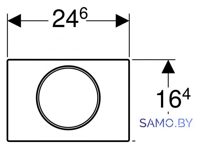Панель смыва Geberit Sigma 10 115.758.14.5 (черный матовый) - Изображение №2 — Интернет-магазин samo.by