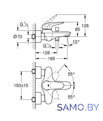 Смеситель Grohe Eurostyle [23726003] - Изображение №2 — Интернет-магазин samo.by