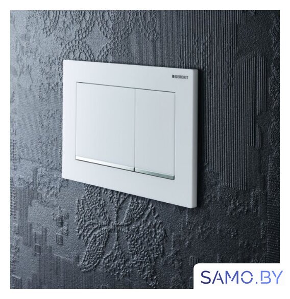 Панель смыва Geberit Omega 30 115.080.KJ.1 (белый/глянцевый хром) - Изображение №4 — Интернет-магазин samo.by