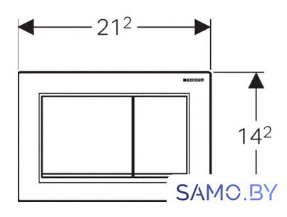 Панель смыва Geberit Omega 30 115.080.KJ.1 (белый/глянцевый хром) - Изображение №2 — Интернет-магазин samo.by