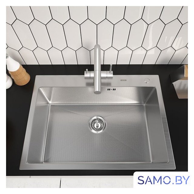 Кухонная мойка ARFEKA ECO AR 700*500 SATIN DECOR MILLET GRAINS - Изображение №2 — Интернет-магазин samo.by