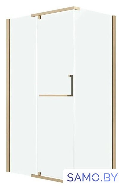Душевая стенка Grossman Pragma 90x195 200.K33.03.90.32.00 (золото сатин,стекло прозрачное) - Изображение №2 — Интернет-магазин samo.by