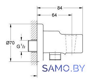 Гигиенический душ Grohe BauClassic [124434] - Изображение №2 — Интернет-магазин samo.by