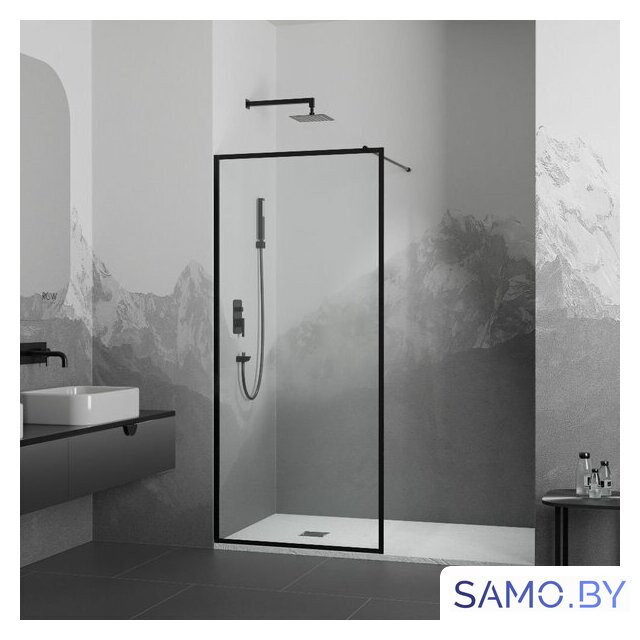 Душевая стенка RGW WA-012-B 35101212-84 120 (черный/прозрачное стекло) - Изображение №1 — Интернет-магазин samo.by