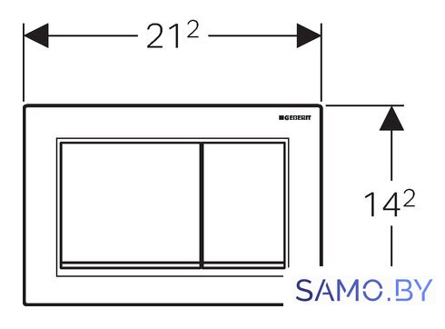 Панель смыва Geberit Omega 30 115.080.KH.1 (глянцевый/матовый хром) - Изображение №2 — Интернет-магазин samo.by