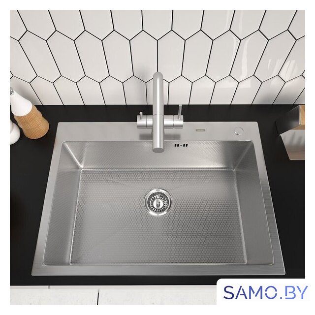 Кухонная мойка ARFEKA ECO AR 700*500 SATIN DECOR - Изображение №2 — Интернет-магазин samo.by