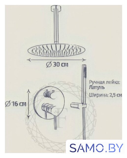 Душевая система  Filarete Roun FL1024 (никель) - Изображение №17 — Интернет-магазин samo.by